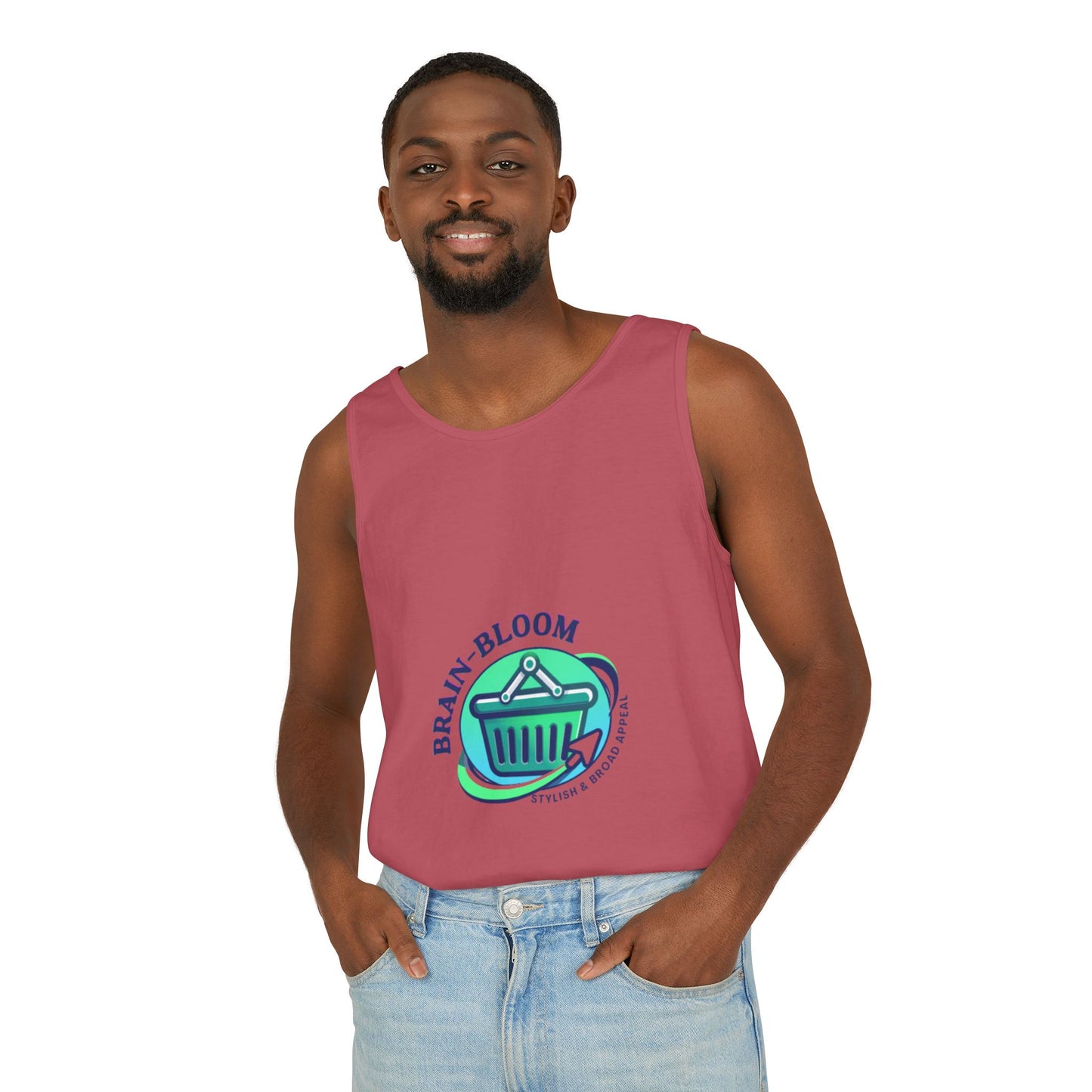 Brain Bloom Graphic Tank Top — "These People Are Crazy" Skull Back Print