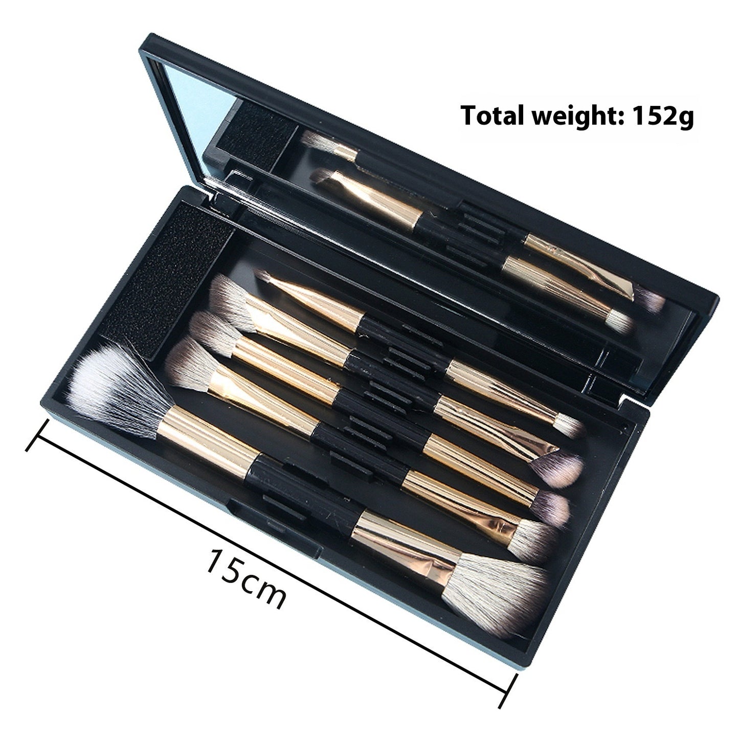 Makeup With Mirror Multifunctional Makeup Brush Suit