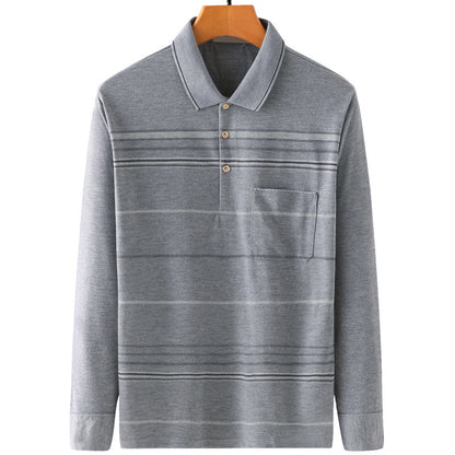 Autumn Dad Long Sleeve T Shirt Spring Dress Middle-aged Man