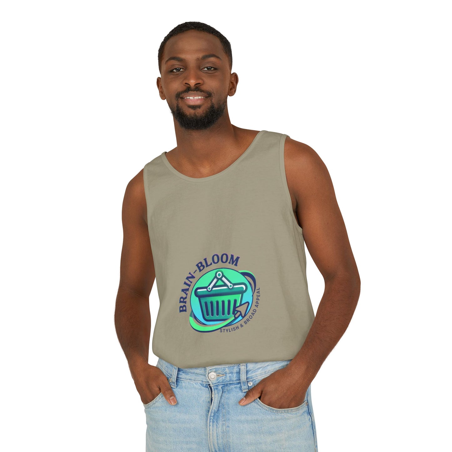 Brain Bloom Graphic Tank Top — "These People Are Crazy" Skull Back Print