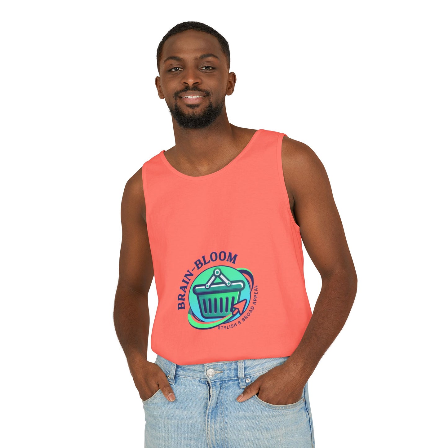 Brain Bloom Graphic Tank Top — "These People Are Crazy" Skull Back Print