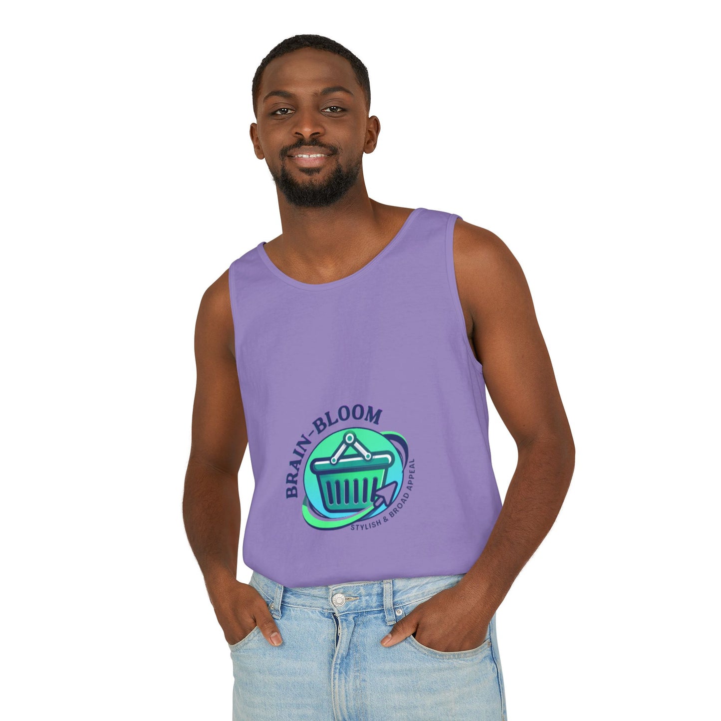 Brain Bloom Graphic Tank Top — "These People Are Crazy" Skull Back Print