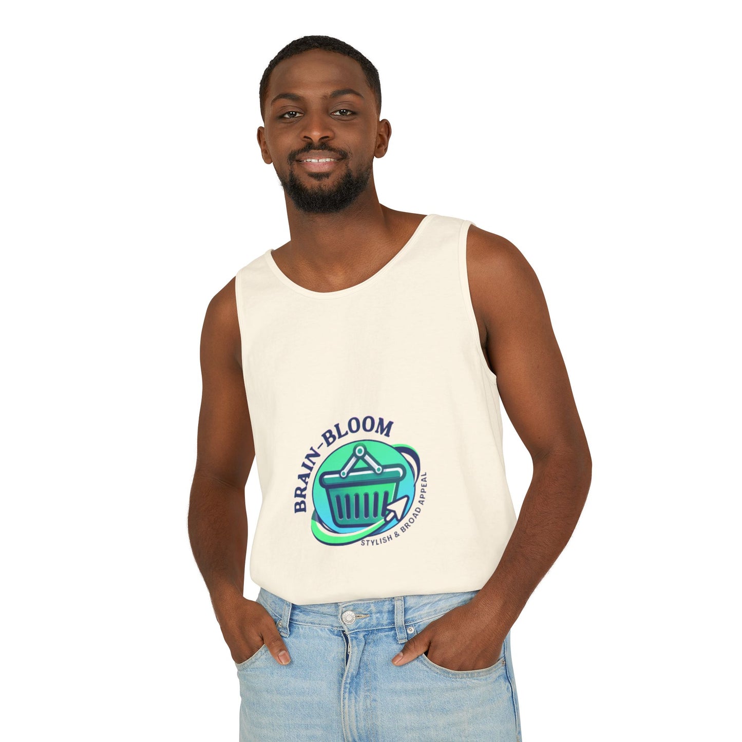 Brain Bloom Graphic Tank Top — "These People Are Crazy" Skull Back Print