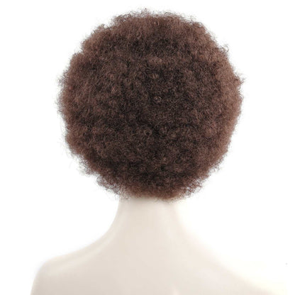 African Curly Hair 6 Inch Short Exploded Headgear