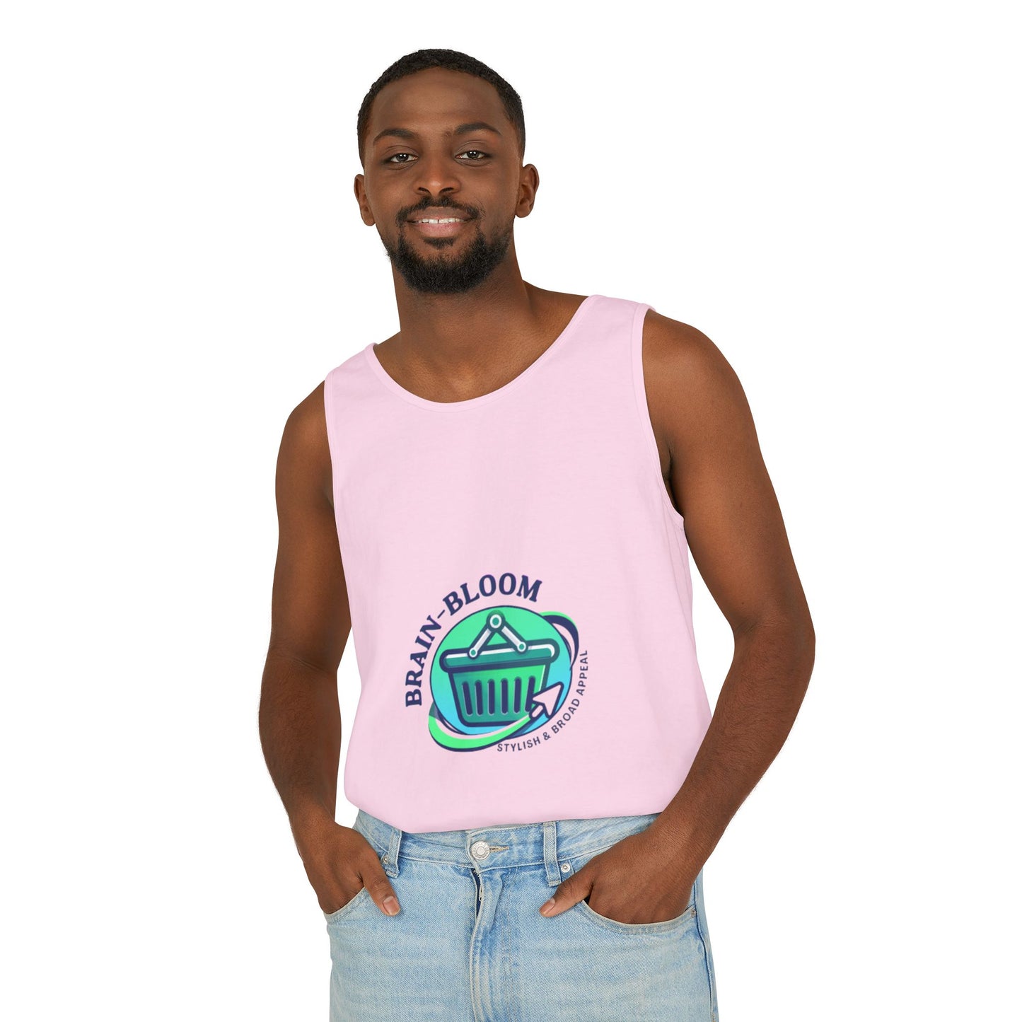 Brain Bloom Graphic Tank Top — "These People Are Crazy" Skull Back Print