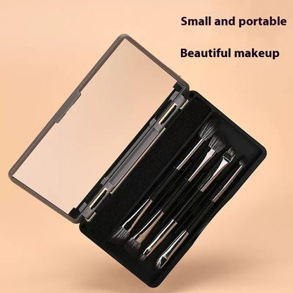 Makeup With Mirror Multifunctional Makeup Brush Suit